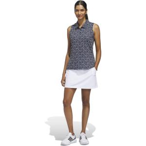 imageadidas Womens Ultimate365 Printed Ottoman Sleeveless PoloCollegiate Navy