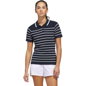 imageadidas Womens Ultimate365 Stripe Knit PoloCollegiate Navy