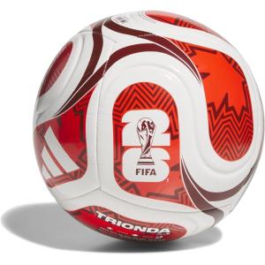 imageadidas World Cup 26 Trionda Club Soccer BallWhitePower RedRedCanada