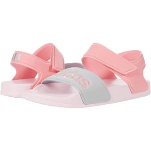 imageadidas unisexchild Adilette SandalClear PinkSuper PopSilver Metallic