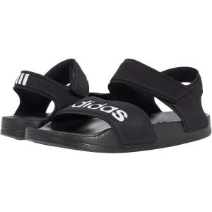 imageadidas unisexchild Adilette SandalCore BlackWhiteCore Black