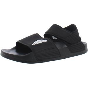imageadidas unisexchild Adilette SandalCore BlackWhiteDeep Black