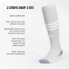 imageadidas unisex 3stripe Hoop Soccer Socks 1pair With Arch Compression for a Secure FitLight Grey 2White