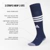imageadidas unisex 3stripe Hoop Soccer Socks 1pair With Arch Compression for a Secure FitNavy Blue 2White