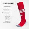 imageadidas unisex 3stripe Hoop Soccer Socks 1pair With Arch Compression for a Secure FitPower Red 2White