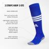 imageadidas unisex 3stripe Hoop Soccer Socks 1pair With Arch Compression for a Secure FitRoyal Blue 2White