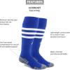 imageadidas unisex 3stripe Hoop Soccer Socks 1pair With Arch Compression for a Secure FitRoyal BlueWhite