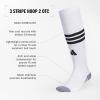 imageadidas unisex 3stripe Hoop Soccer Socks 1pair With Arch Compression for a Secure FitWhite 2Black