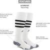 imageadidas unisex 3stripe Hoop Soccer Socks 1pair With Arch Compression for a Secure FitWhiteBlack