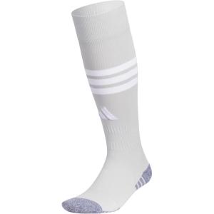imageadidas unisex 3stripe Hoop Soccer Socks 1pair With Arch Compression for a Secure FitLight Grey 2White