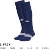 imageadidas Unisex Metro Soccer Socks or Calf Sleeves 1 Pair OvertheCalfTeam Navy BlueClear GreyWhiteSock