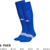 imageadidas Unisex Metro Soccer Socks or Calf Sleeves 1 Pair OvertheCalfTeam Royal BlueClear GreyWhiteSock