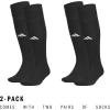 imageadidas Unisex Rivalry Soccer Socks 2 Pairs OvertheCalf2BlackWhite