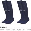 imageadidas Unisex Rivalry Soccer Socks 2 Pairs OvertheCalf2Team Navy Blue 2White
