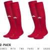 imageadidas Unisex Rivalry Soccer Socks 2 Pairs OvertheCalf2Team Power RedWhite