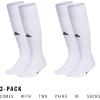 imageadidas Unisex Rivalry Soccer Socks 2 Pairs OvertheCalf2WhiteBlack
