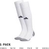 imageadidas Unisex Team Speed Soccer Socks Or Calf Sleeves 1 Pair OverthecalfWhiteNavy Blue20