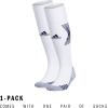 imageadidas Unisex Team Speed Soccer Socks Or Calf Sleeves 1 Pair OverthecalfWhiteTeam Navy Blue