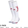 imageadidas Unisex Team Speed Soccer Socks Or Calf Sleeves 1 Pair OverthecalfWhiteTeam Power Red