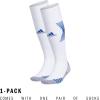 imageadidas Unisex Team Speed Soccer Socks Or Calf Sleeves 1 Pair OverthecalfWhiteTeam Royal Blue