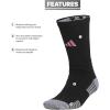 imageadidas unisexadult 5star Team Sports Silicone Grip Crew Socks 1 PairBlackEasy Pink