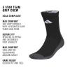 imageadidas unisexadult 5star Team Sports Silicone Grip Crew Socks 1 PairBlackOnix GreyWhite