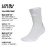 imageadidas unisexadult 5star Team Sports Silicone Grip Crew Socks 1 PairTeam Light GreyOnix GreyWhite