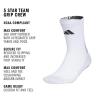 imageadidas unisexadult 5star Team Sports Silicone Grip Crew Socks 1 PairWhiteBlack