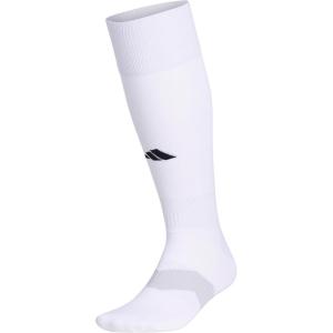 imageadidas Unisex Metro Soccer Socks or Calf Sleeves 1 Pair OvertheCalfWhiteClear GreyBlackSock