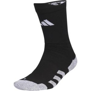 imageadidas unisexadult 5star Team Sports Silicone Grip Crew Socks 1 PairBlackWhite