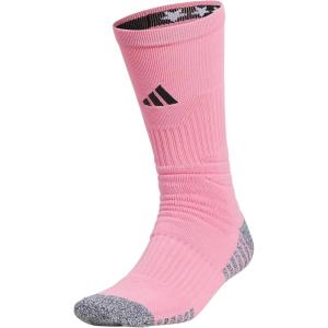 imageadidas unisexadult 5star Team Sports Silicone Grip Crew Socks 1 PairEasy PinkBlack