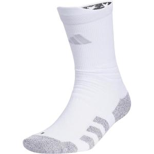 imageadidas unisexadult 5star Team Sports Silicone Grip Crew Socks 1 PairWhiteBlackClear Grey