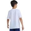 imageadidas Boys Short Sleeve Soccer Drip Tee White with Blue L1416