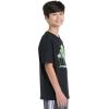imageadidas Boys Stay Dry Climalite Short Sleeve TShirtBlack With Green