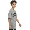 imageadidas Boys Stay Dry Climalite Short Sleeve TShirtCharcoal Grey Heather