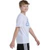 imageadidas Boys Stay Dry Climalite Short Sleeve TShirtWhite With Blue