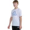 imageadidas Boys Stay Dry Climalite Short Sleeve TShirtWhite With Blue