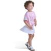 imageadidas Girls Short Sleeve Top and Skort Set  SoccerInspired TwoPiece Outfit with BuiltIn Bike ShortsMed Pink