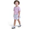 imageadidas Girls Short Sleeve Top and Skort Set  SoccerInspired TwoPiece Outfit with BuiltIn Bike ShortsMed Pink