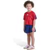 imageadidas Girls Short Sleeve Top and Skort Set  SoccerInspired TwoPiece Outfit with BuiltIn Bike ShortsRed