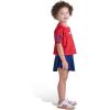imageadidas Girls Short Sleeve Top and Skort Set  SoccerInspired TwoPiece Outfit with BuiltIn Bike ShortsRed