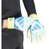 imageadidas Match Fingersave Goalkeeper Gloves  WhiteCrystal SkyRay BlueSolar Yellow