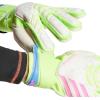 imageadidas Match Fingersave Goalkeeper Gloves  WhiteWhiteLucid LemonLucid Pink
