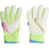 imageadidas Match Fingersave Goalkeeper Gloves  WhiteWhiteLucid LemonLucid Pink