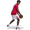 imageadidas Originals Mens Basketball Legends 3Stripes ShortsDash GreyPure Ruby