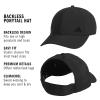 imageadidas Womens Backless Ponytail Hat  Open Back Baseball CapBlackBlack3