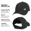 imageadidas Womens Backless Ponytail Hat  Open Back Baseball CapBlackSilver Metallic2