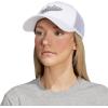 imageadidas Womens Mesh Back Snapback Cap Adjustable Fit Trucker HatWhiteGrey