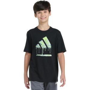 imageadidas Boys Stay Dry Climalite Short Sleeve TShirtBlack With Green