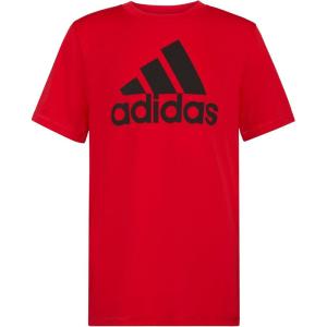 imageadidas Boys Stay Dry Climalite Short Sleeve TShirtScarlet Adi